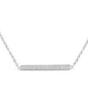 Rosa Vila Minimalist Bar Necklace in Siver tone, NWT‎